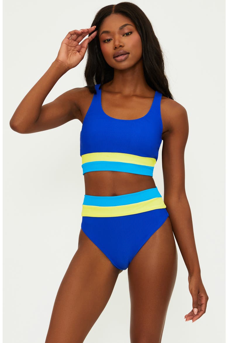 Mackenzine Colorblock Bikini Top, Alternate, color, RIVIERA COLORBLOCK