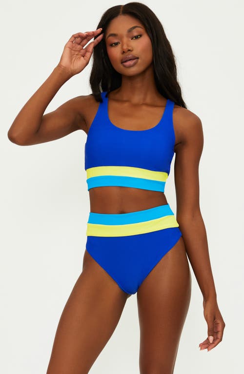 BEACH RIOT BEACH RIOT MACKENZINE COLORBLOCK BIKINI TOP