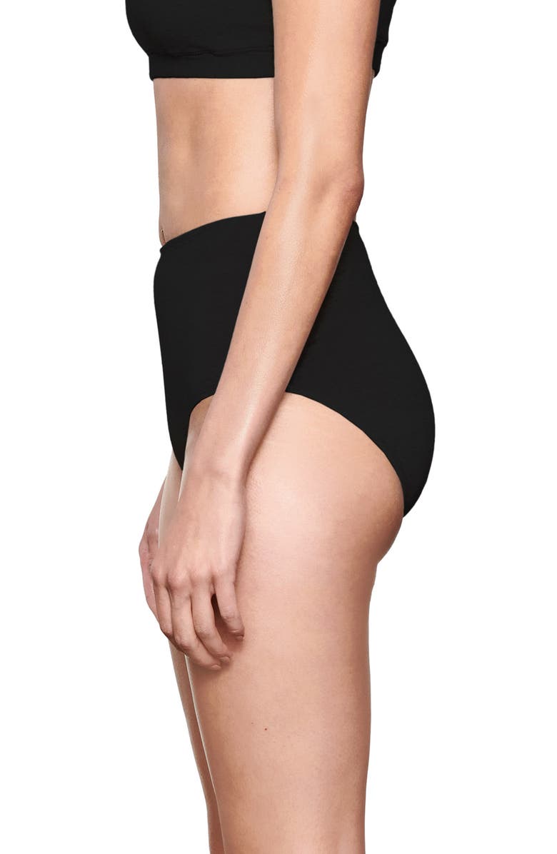 SKIMS Cotton Stretch Jersey Full Briefs, Alternate, color, Soot