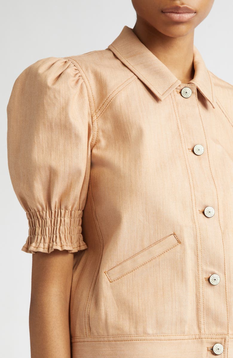 Cinq à Sept Roselyn Short Sleeve Denim Jacket, Alternate, color,