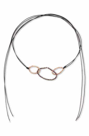 Crystal Beaded Choker Necklace