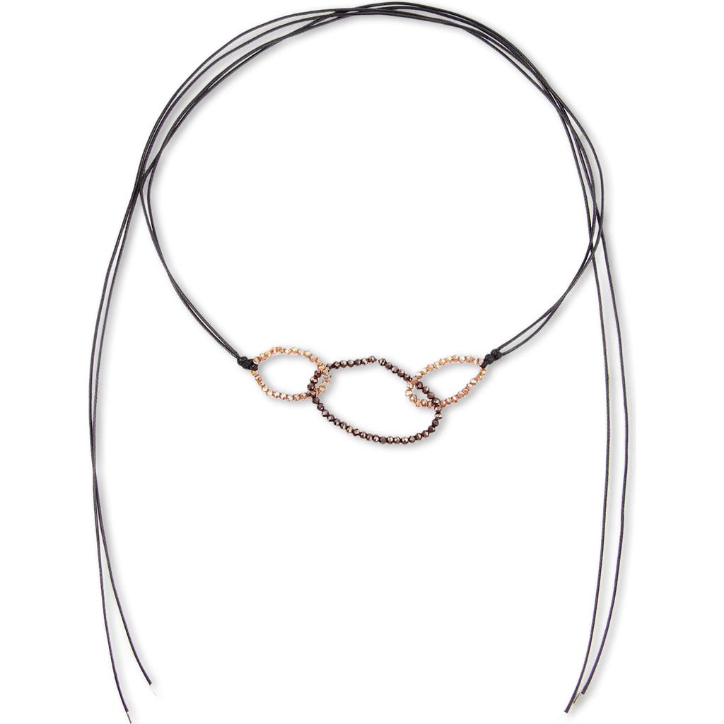 Saachi Crystal Beaded Choker Necklace In Black