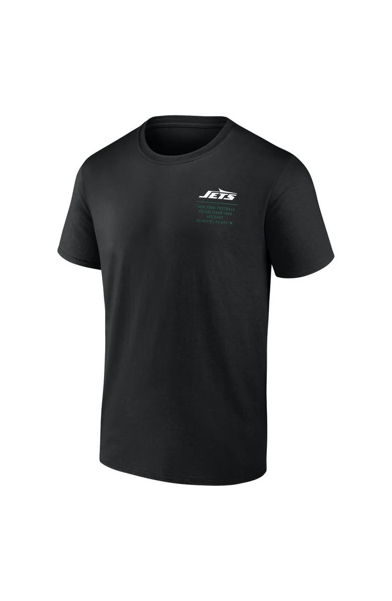 FANATICS Men's Fanatics Black New York Jets Repeat Stats T-Shirt, Alternate, color,