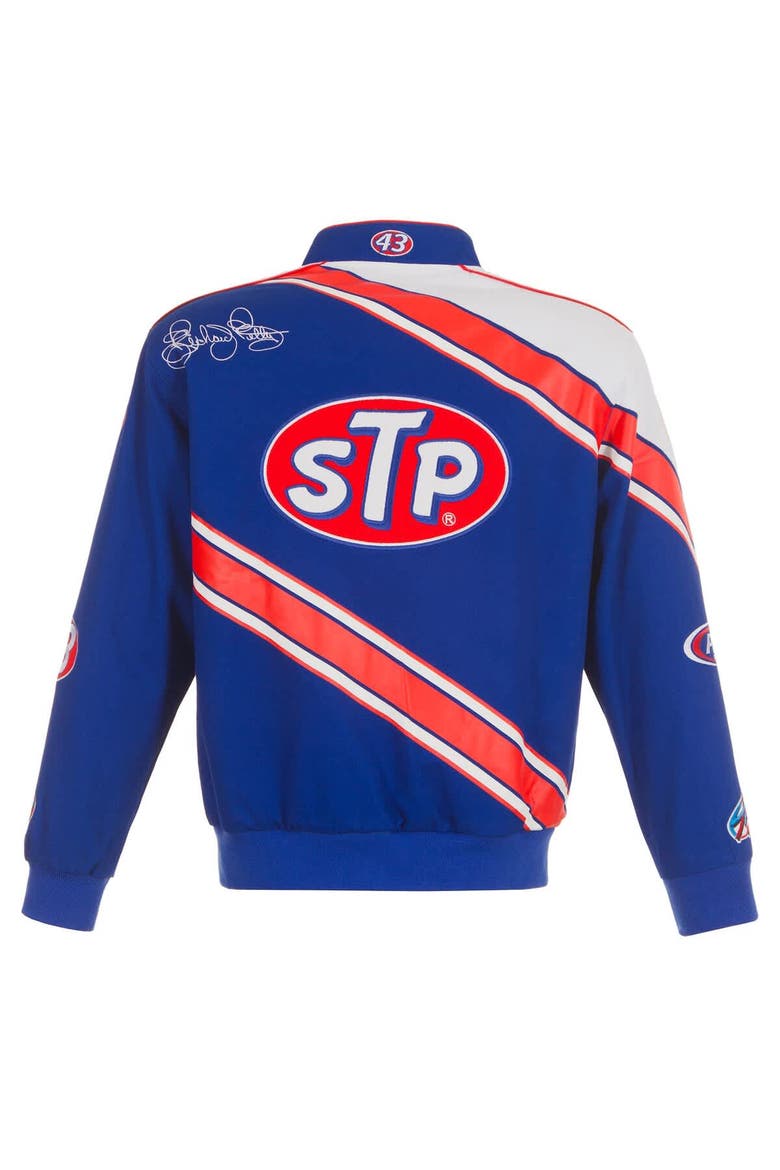 Men's JH Design Blue/White Richard Petty STP Full-Snap Twill Uniform Jacket, Alternate, color, Blue