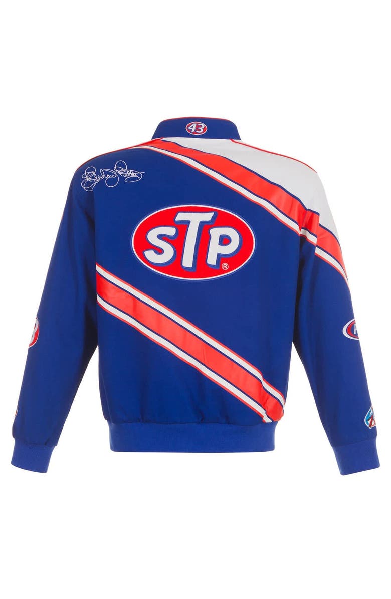 JH DESIGN Men's JH Design Blue/White Richard Petty STP Full-Snap Twill Uniform Jacket, Alternate, color, Blue