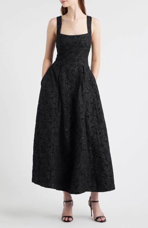 Floral Jacquard Gown
