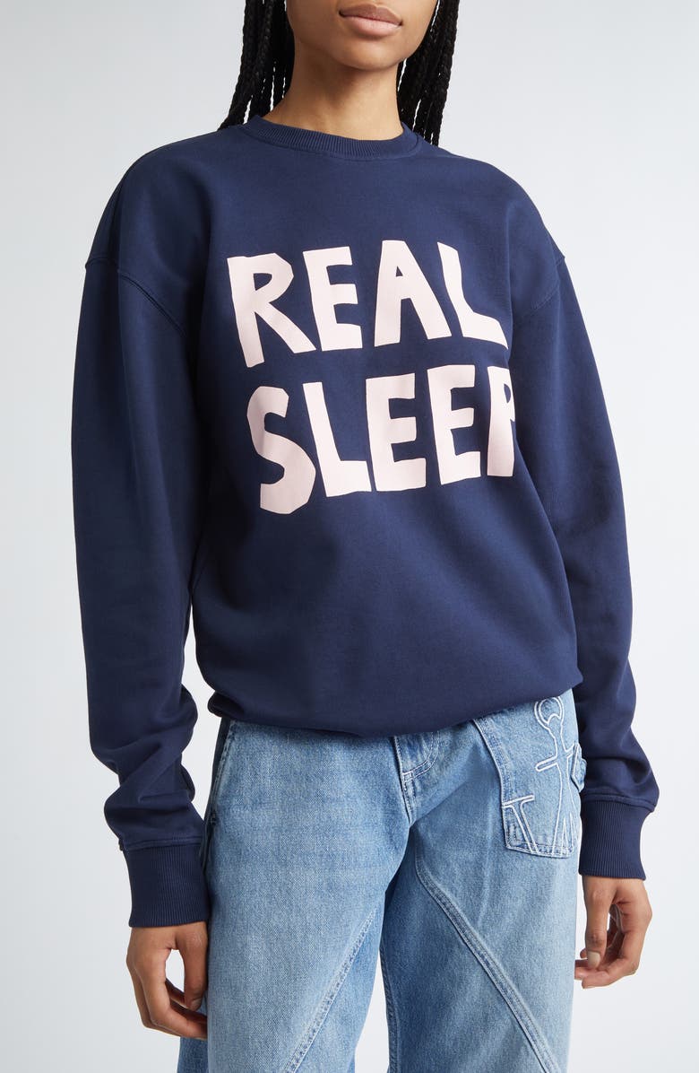 JW Anderson Real Sleep Graphic Sweatshirt, Alternate, color, 