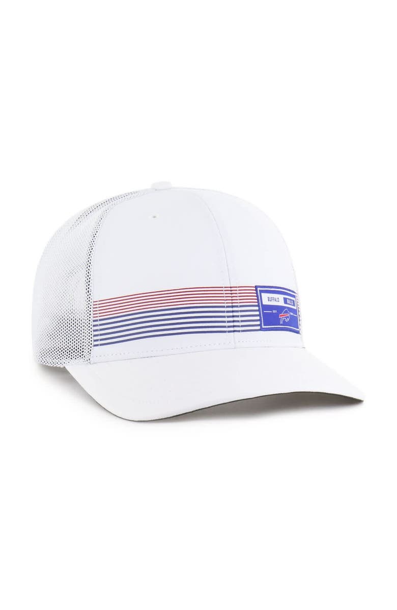 '47 Men's '47 White Buffalo Bills Rangefinder Trucker Adjustable Hat, Alternate, color, 