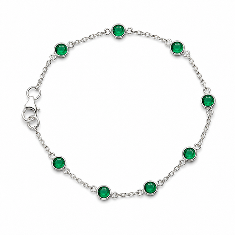 May Birthstone Bracelet Emerald