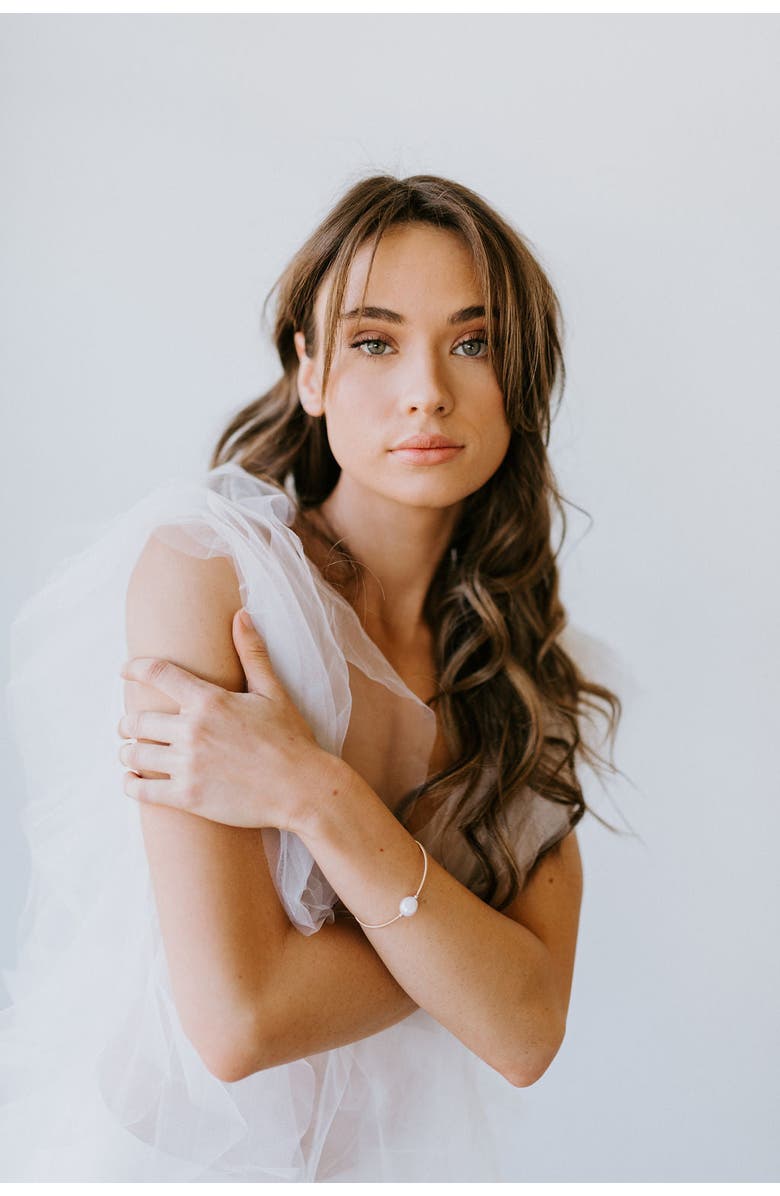 Untamed Petals Parlor Pearl Bracelet, Alternate, color, Gold