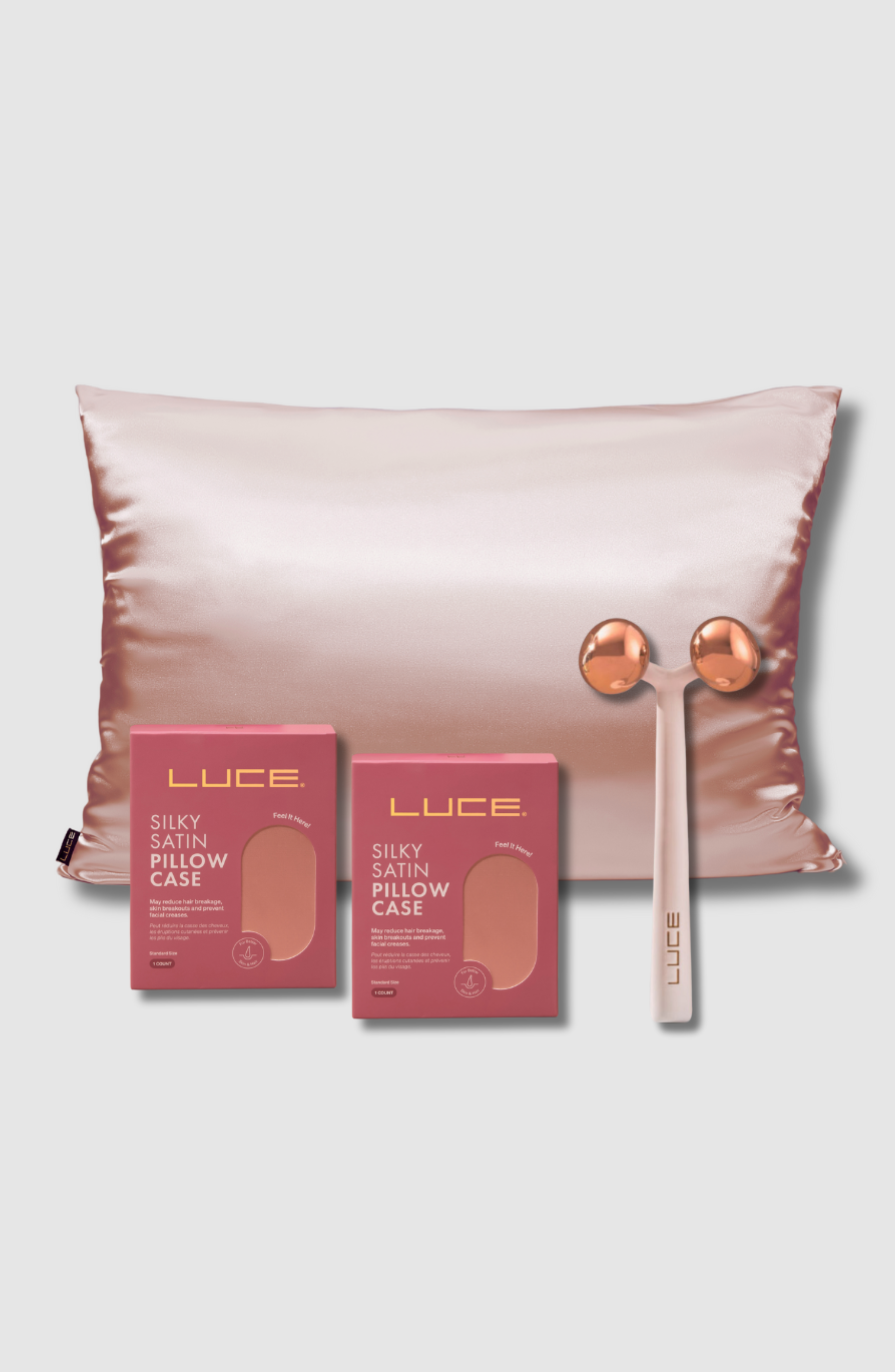 LUCE BEAUTY De-Puff & Define Collection in Pink 