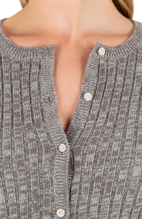 Hurley Day Trip Rib Cardigan In Gray