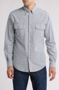 Brooks Brothers Yarn Dye Stripe Long Sleeve Button-Down Shirt