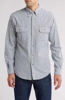 Brooks Brothers Yarn Dye Stripe Long Sleeve Button-Down Shirt