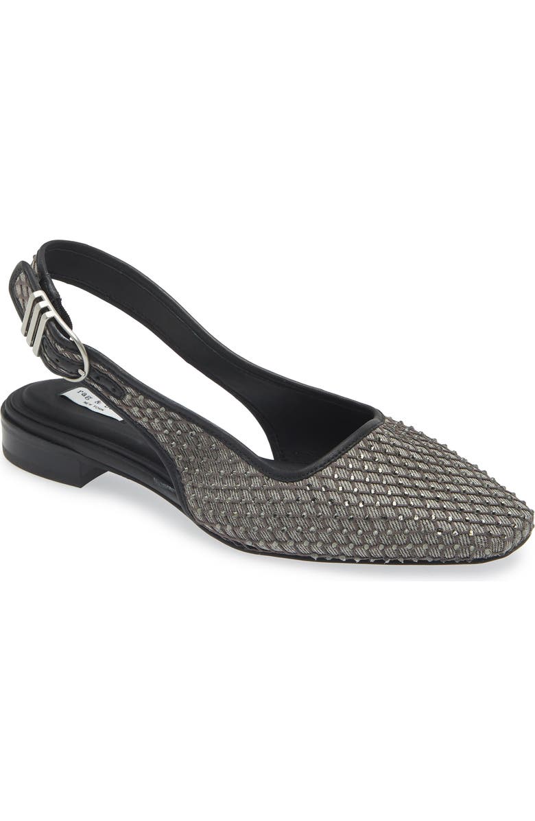 rag & bone Astra Slingback Flat, Main, color, Greydnm