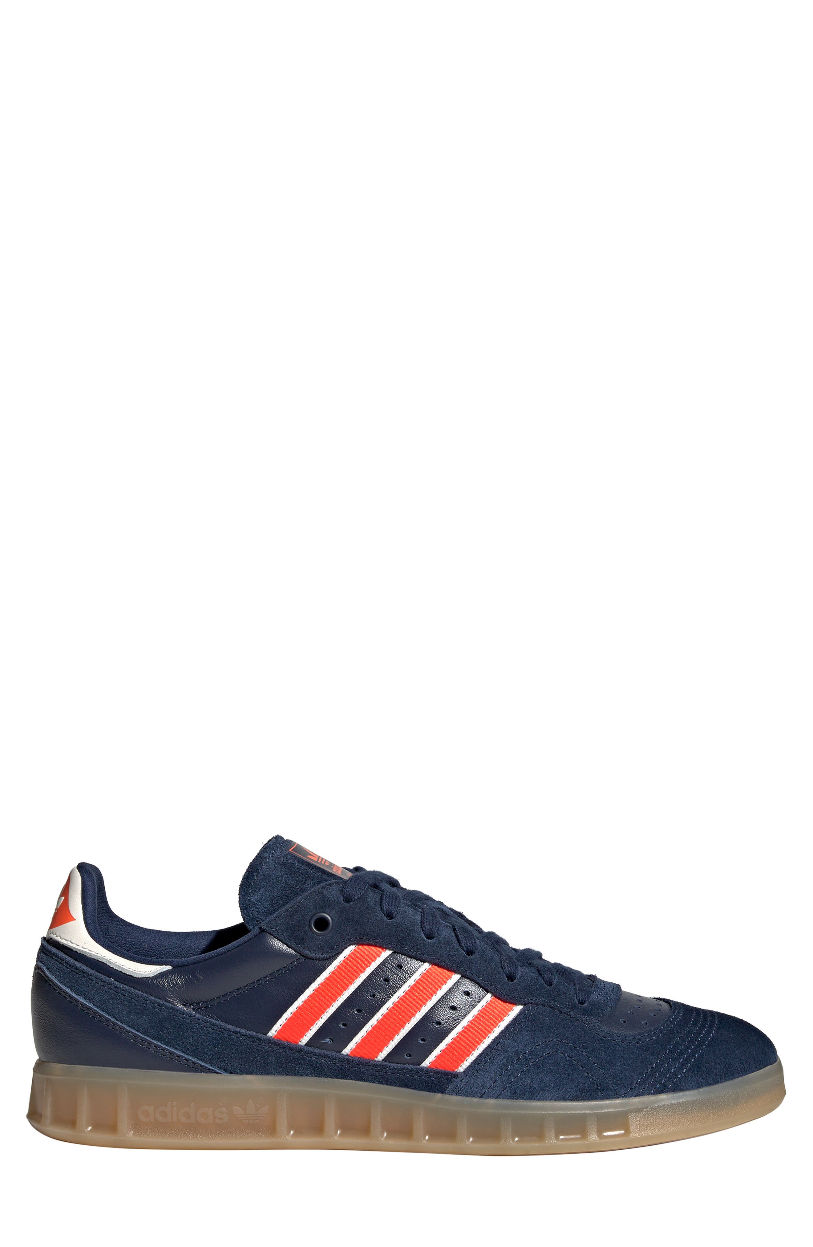 adidas Gender Inclusive Handball Top Sneaker, Alternate, color, Night Indigo/ Solar Red/ White
