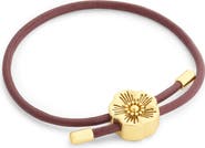 COACH Tea Rose Leather Slider Bracelet