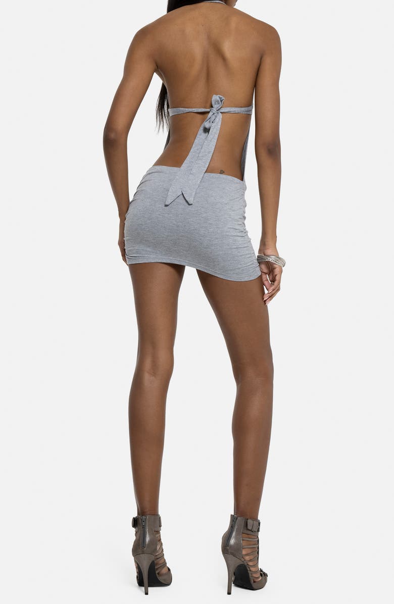 JADED LONDON Sequin Knit Minidress, Alternate, color, Grey