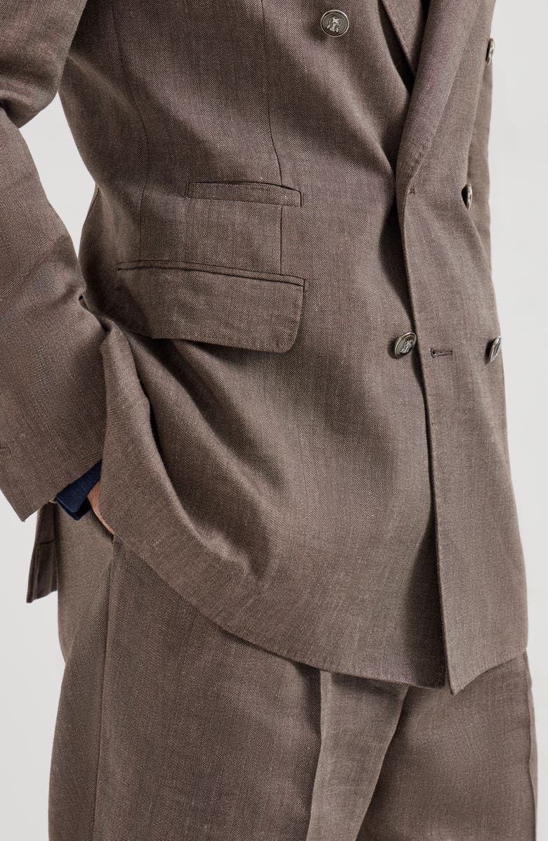 Brunello Cucinelli Chevron blazer, Alternate, color, Hazelnut