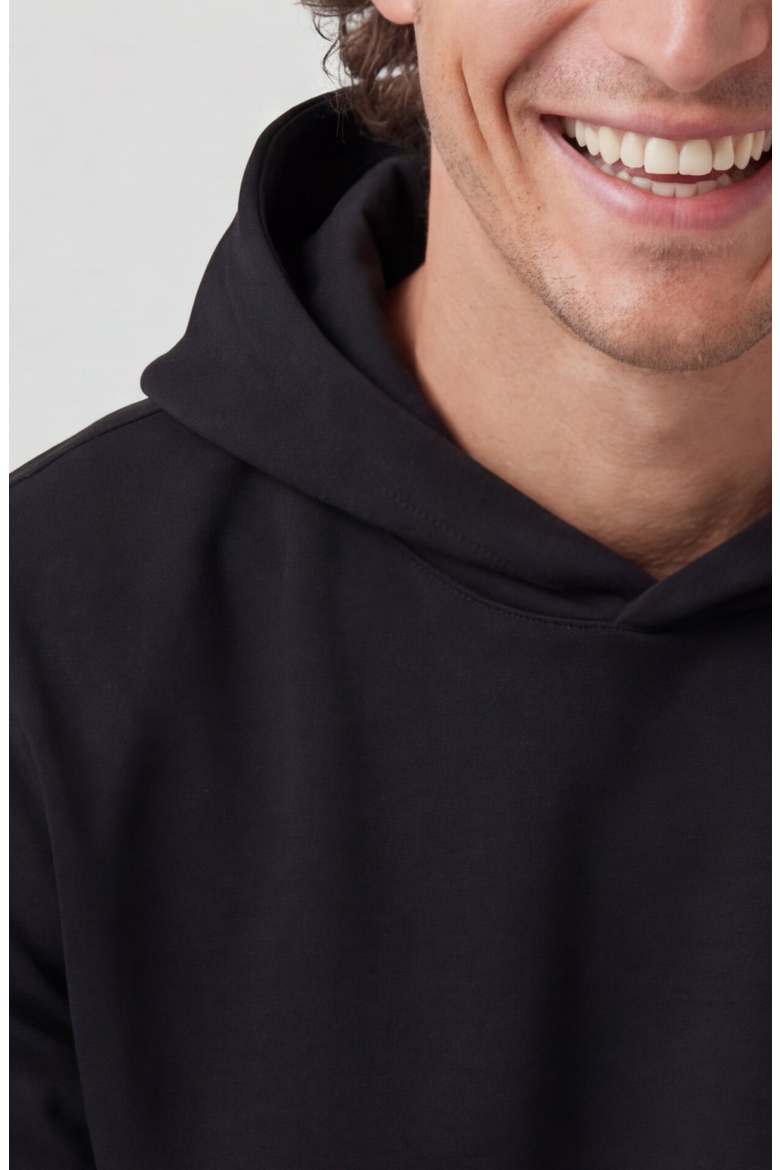 Sandwash Hoodie, Alternate, color, True Black