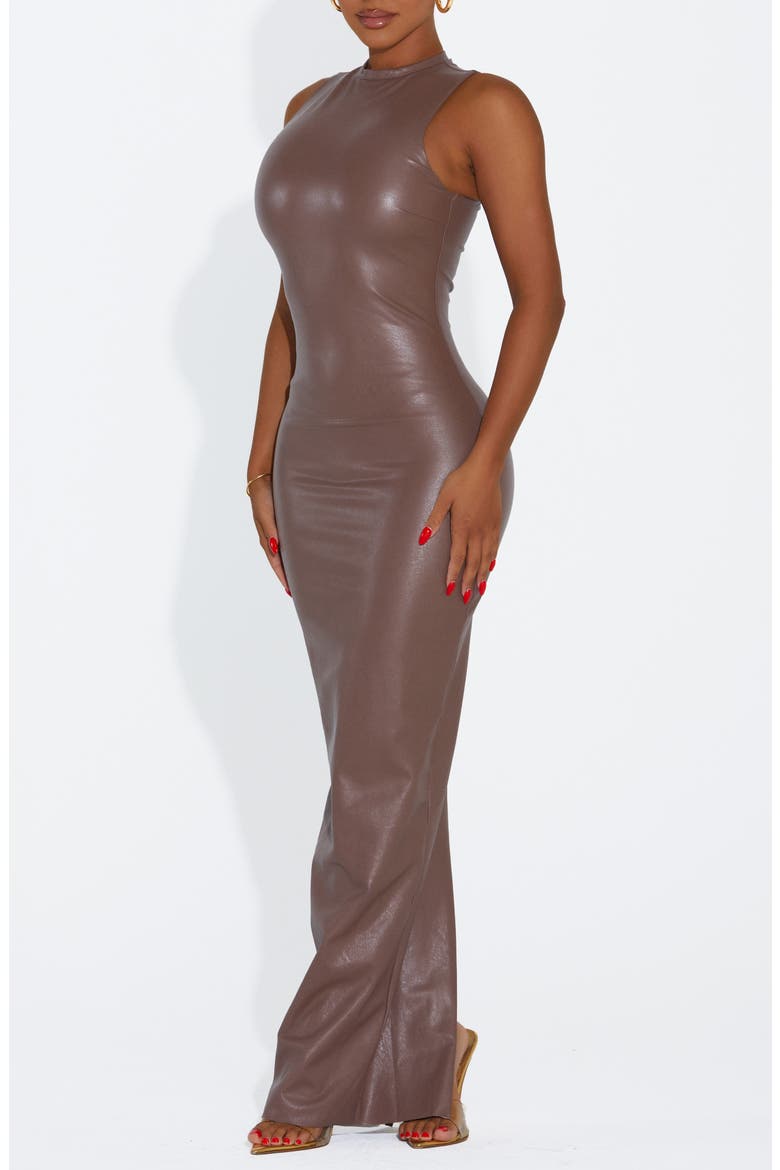 Liquid Faux Suede All Faux Love Maxi Dress, Alternate, color, TAUPE