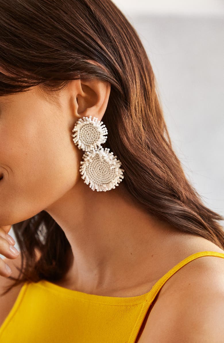 BaubleBar Erin Bead Statement Drop Earrings, Alternate, color,