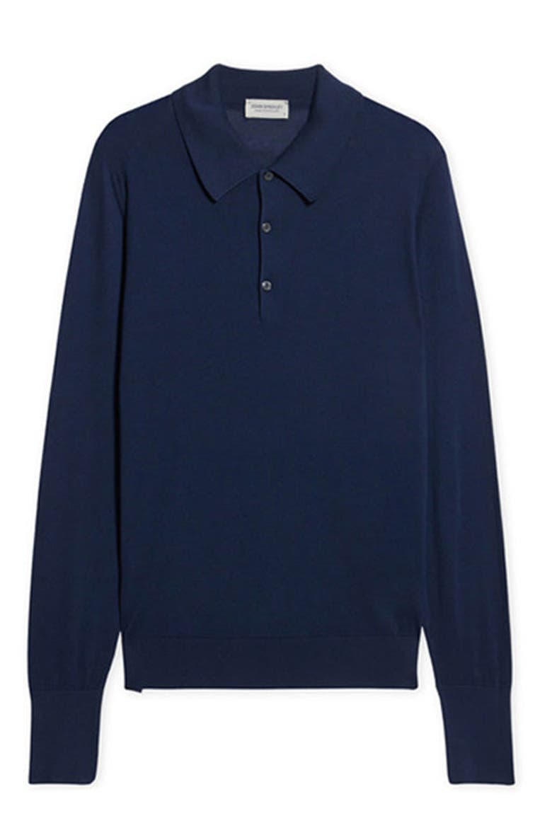 Finchley Cotton Knit Polo, Main, color, FRENCH NAVY
