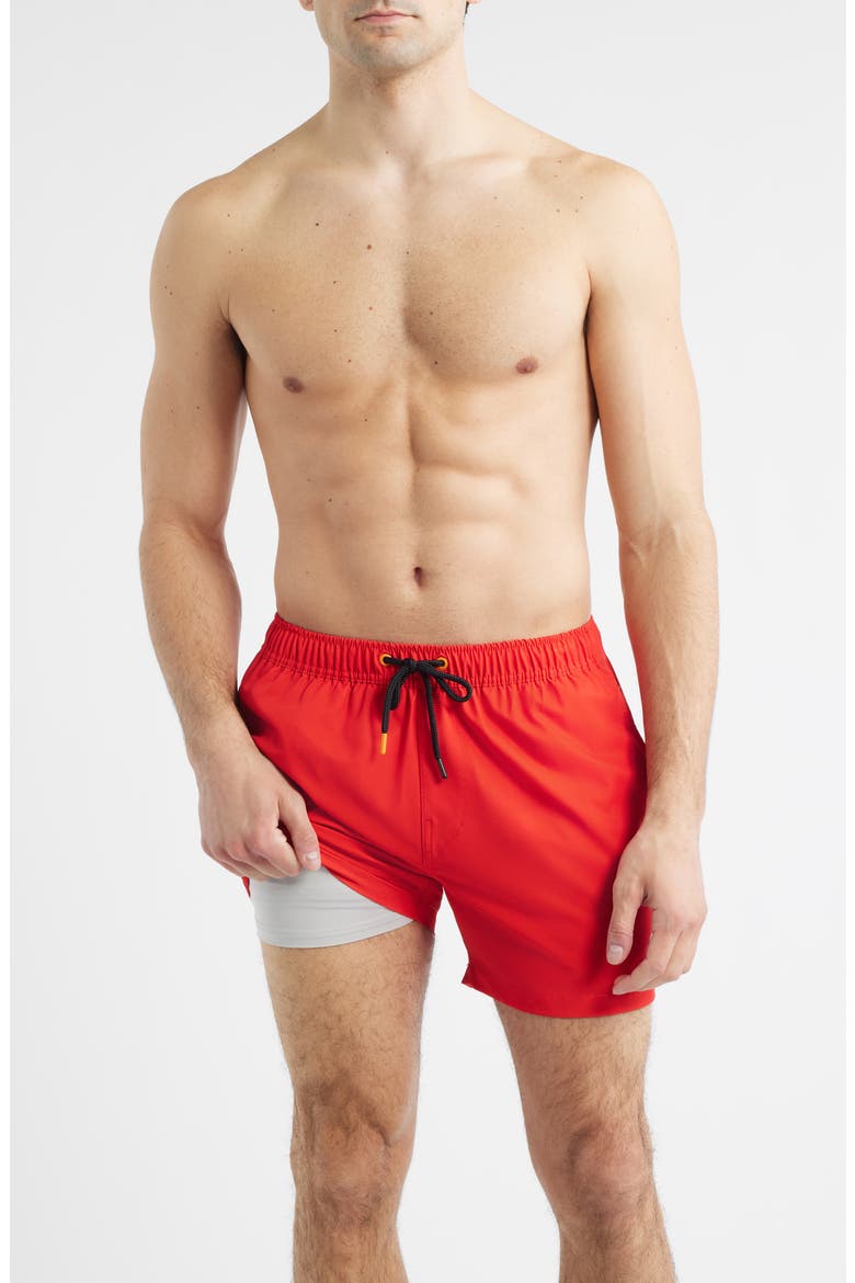Demna Swim Trunks, Alternate, color, JACK RED