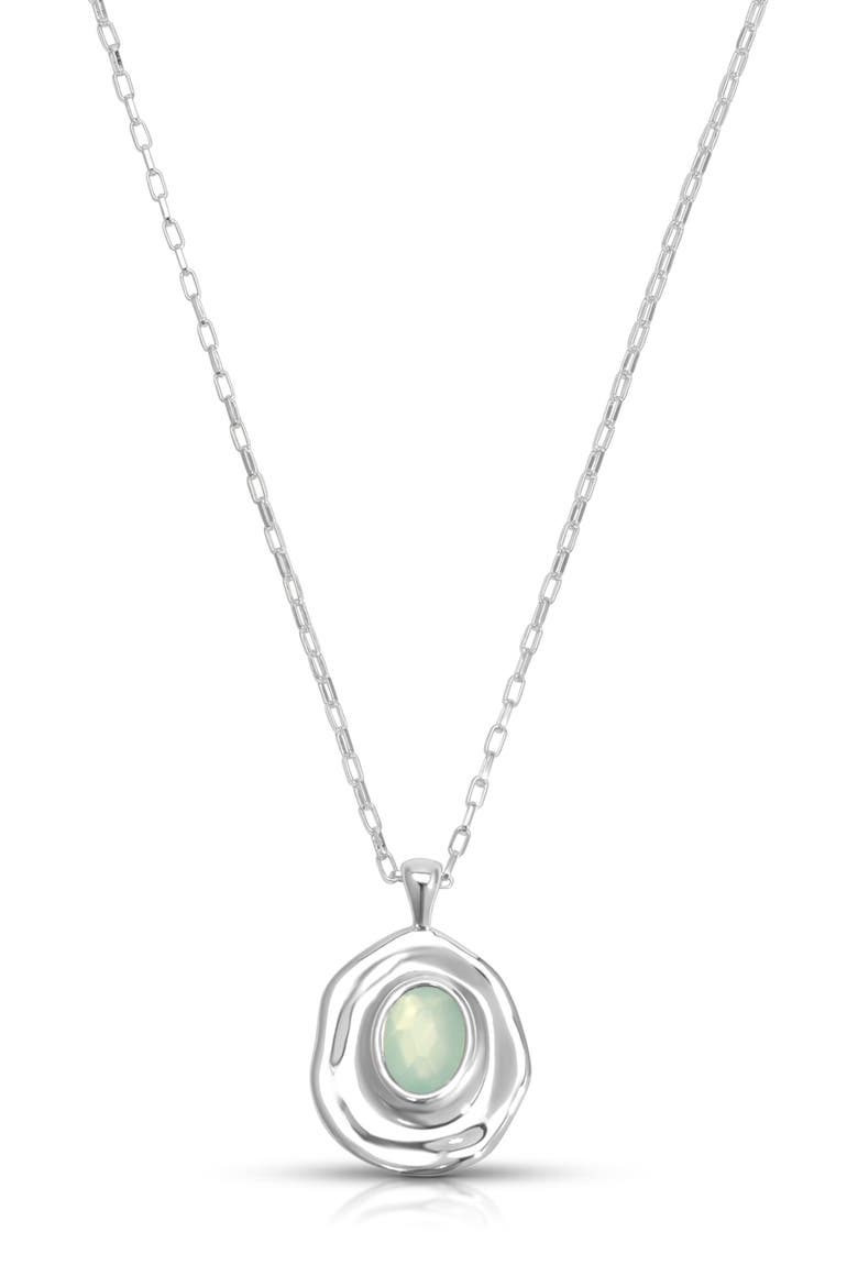 Seastone Pendant Necklace, Alternate, color, SEAFOAM WITH SILVER
