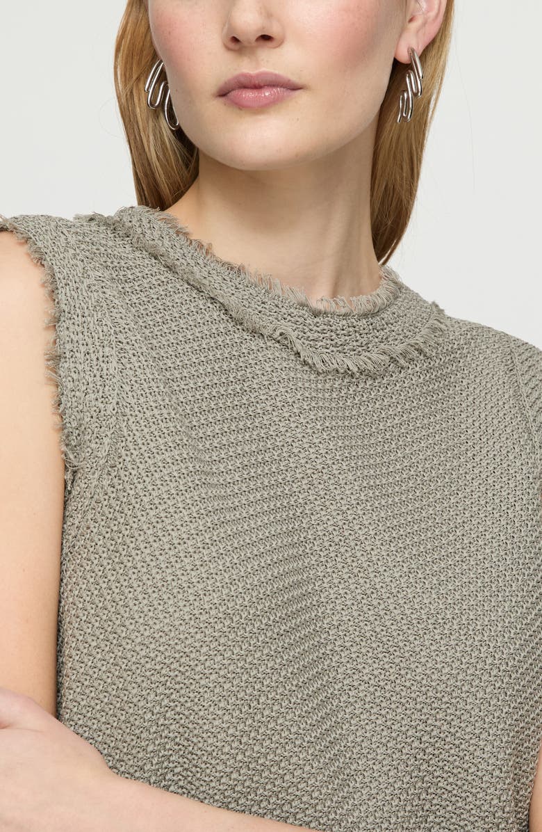 Lafayette 148 New York Mercerized Cotton Texture Stitch Sleeveless Sweater, Alternate, color,
