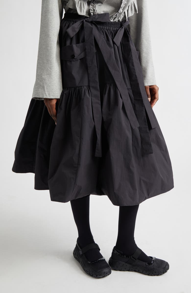 Cecilie Bahnsen CBCai Ripstop Skirt, Main, color, Black Crisp Ripstop