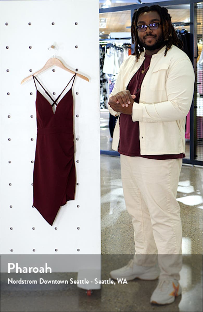 Asymmetric Deep V-Neck Minidress, sales video thumbnail