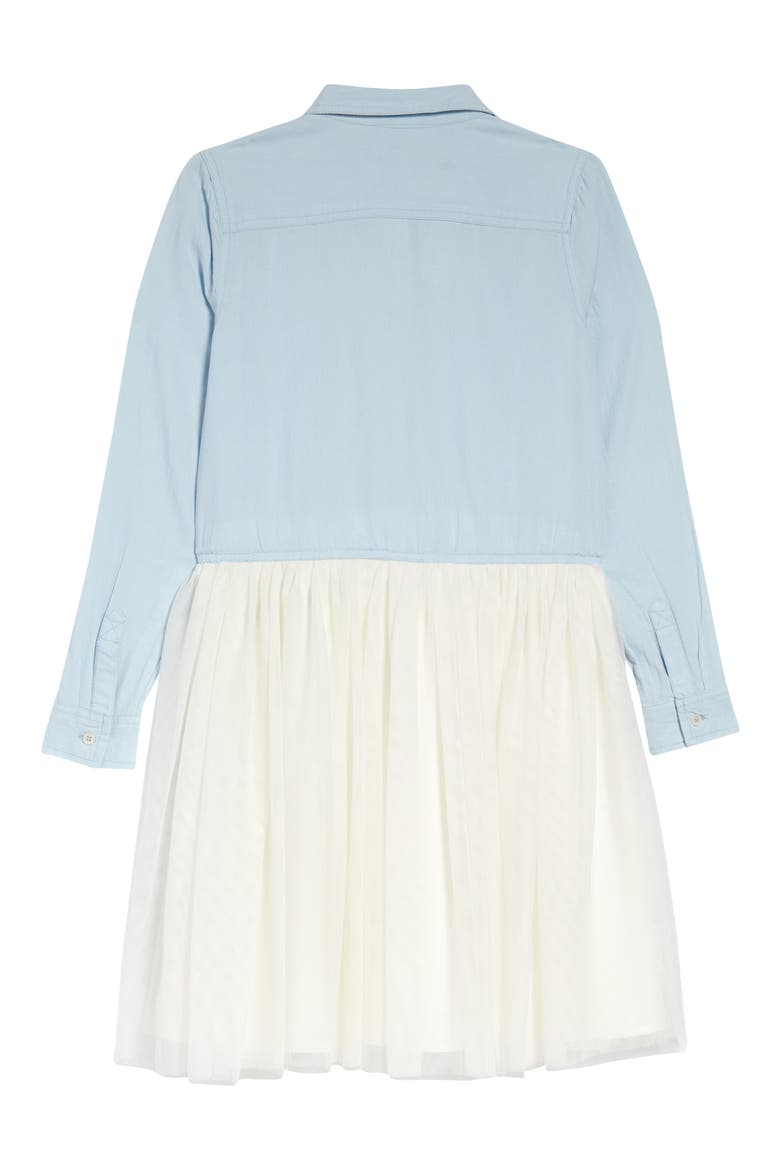 Button Down Tutu Dress, Alternate, color, BLUE SKY WASH