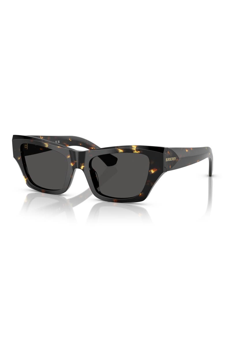 52mm Cat Eye Sunglasses, Alternate, color, HAVANA/ MUSTARD