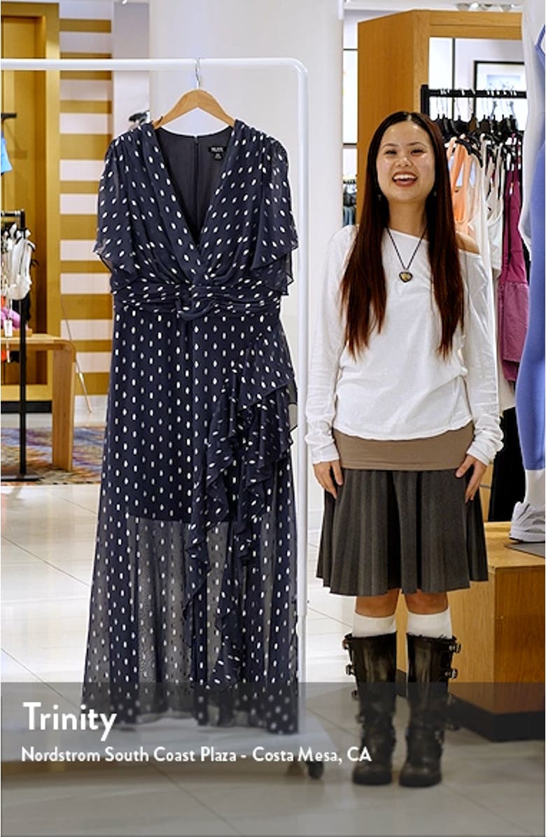 Flutter Sleeve Fil Coupé Maxi Dress, sales video thumbnail