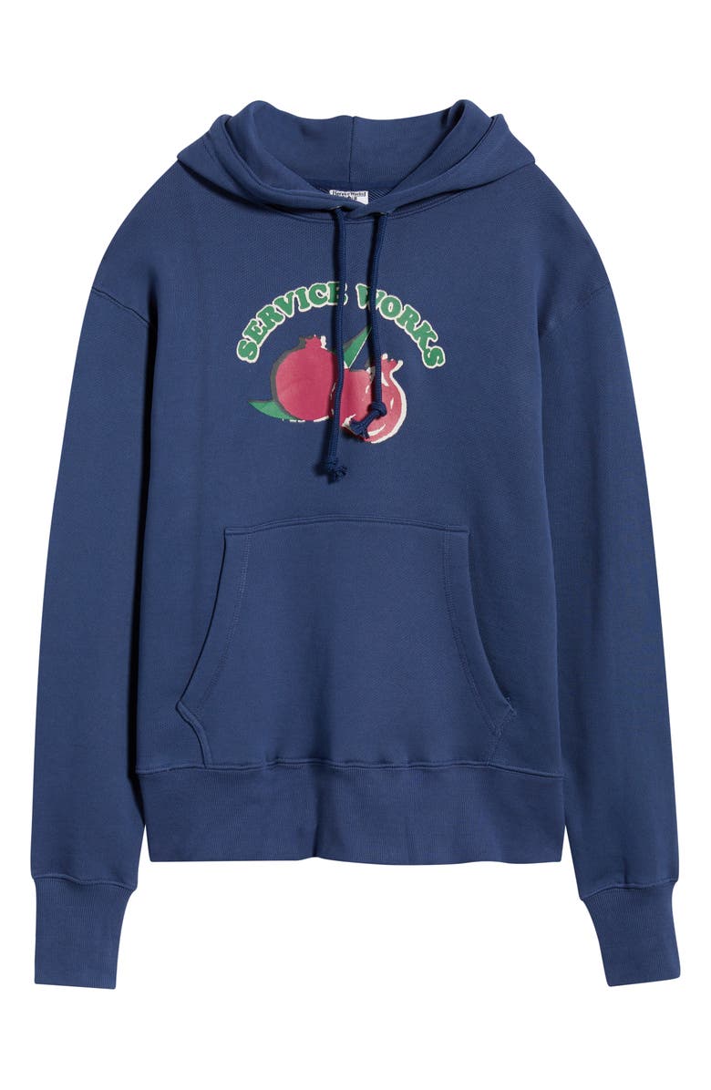 Service Works Radish Organic Cotton Hoodie, Alternate, color, Navy
