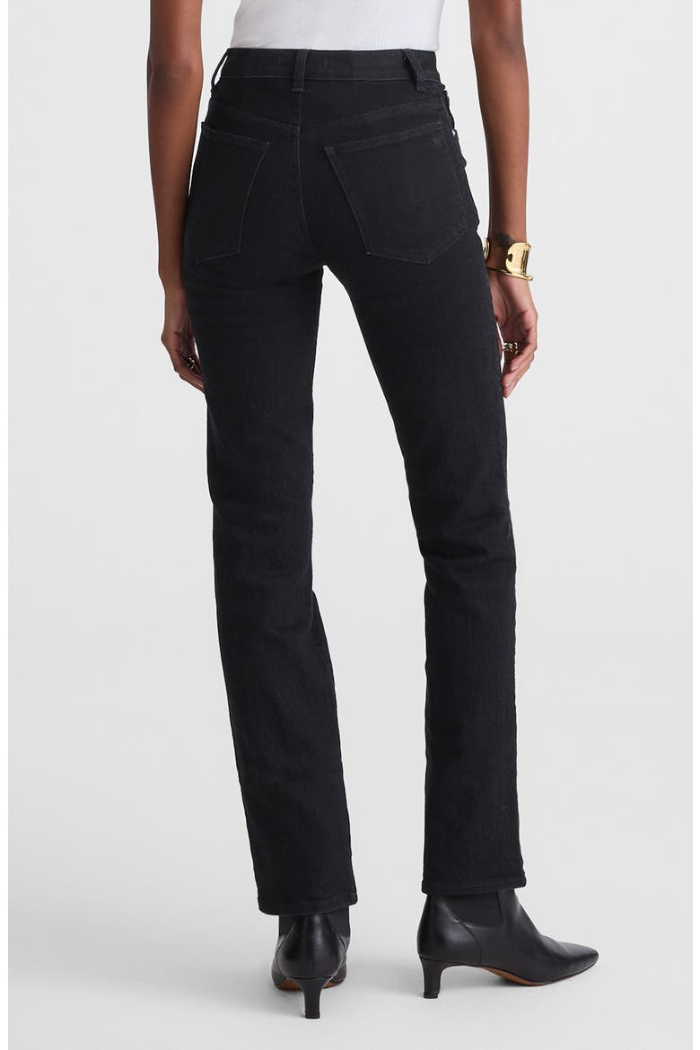 The Longline Straight Leg Jeans, Alternate, color, BLACK FROST