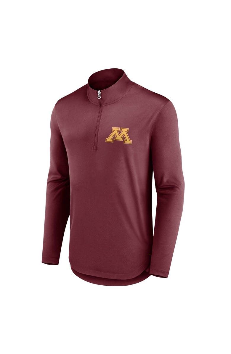 FANATICS Men's Fanatics Branded Maroon Minnesota Golden Gophers Tough Minded Quarter-Zip Top, Alternate, color, 