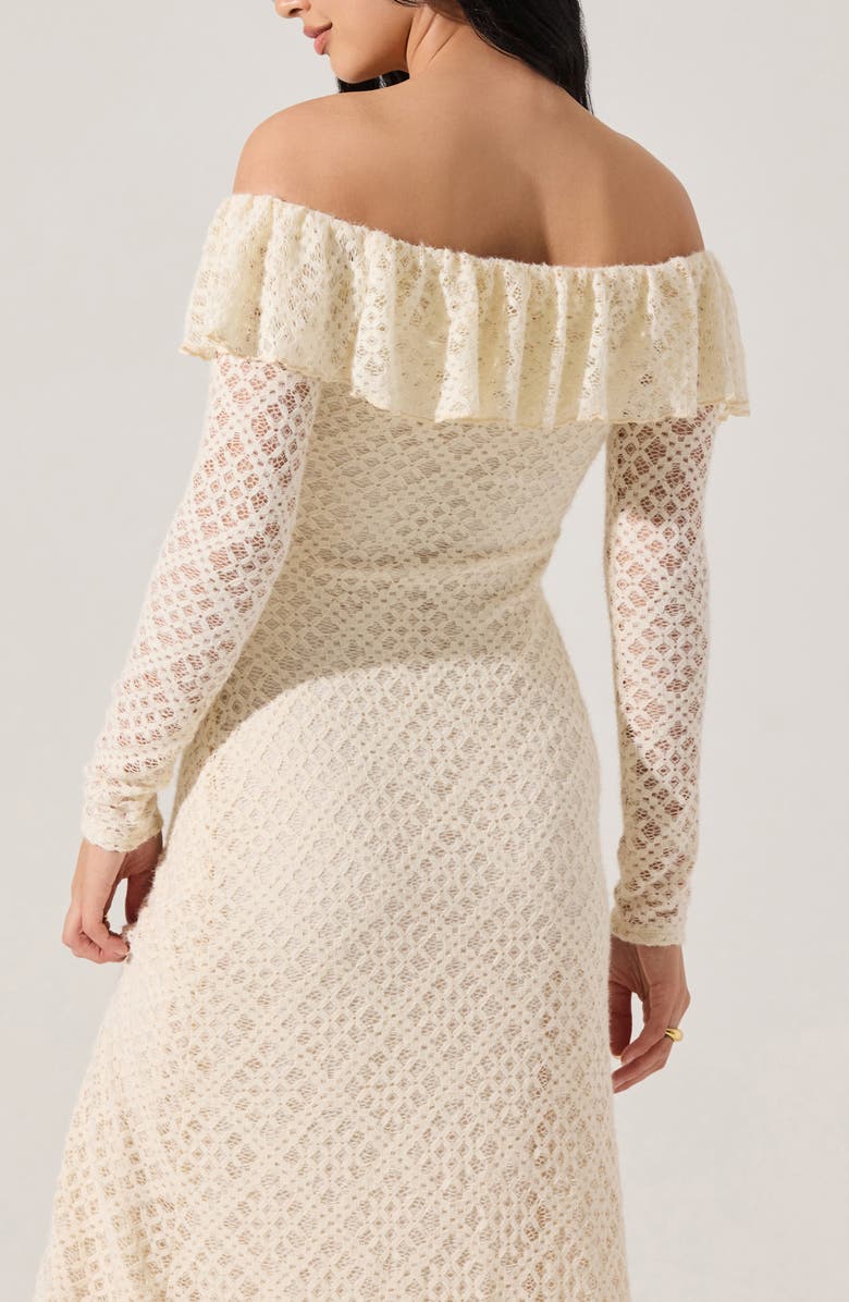 Dorian Lace Long Sleeve Off the Shoulder Maxi Dress