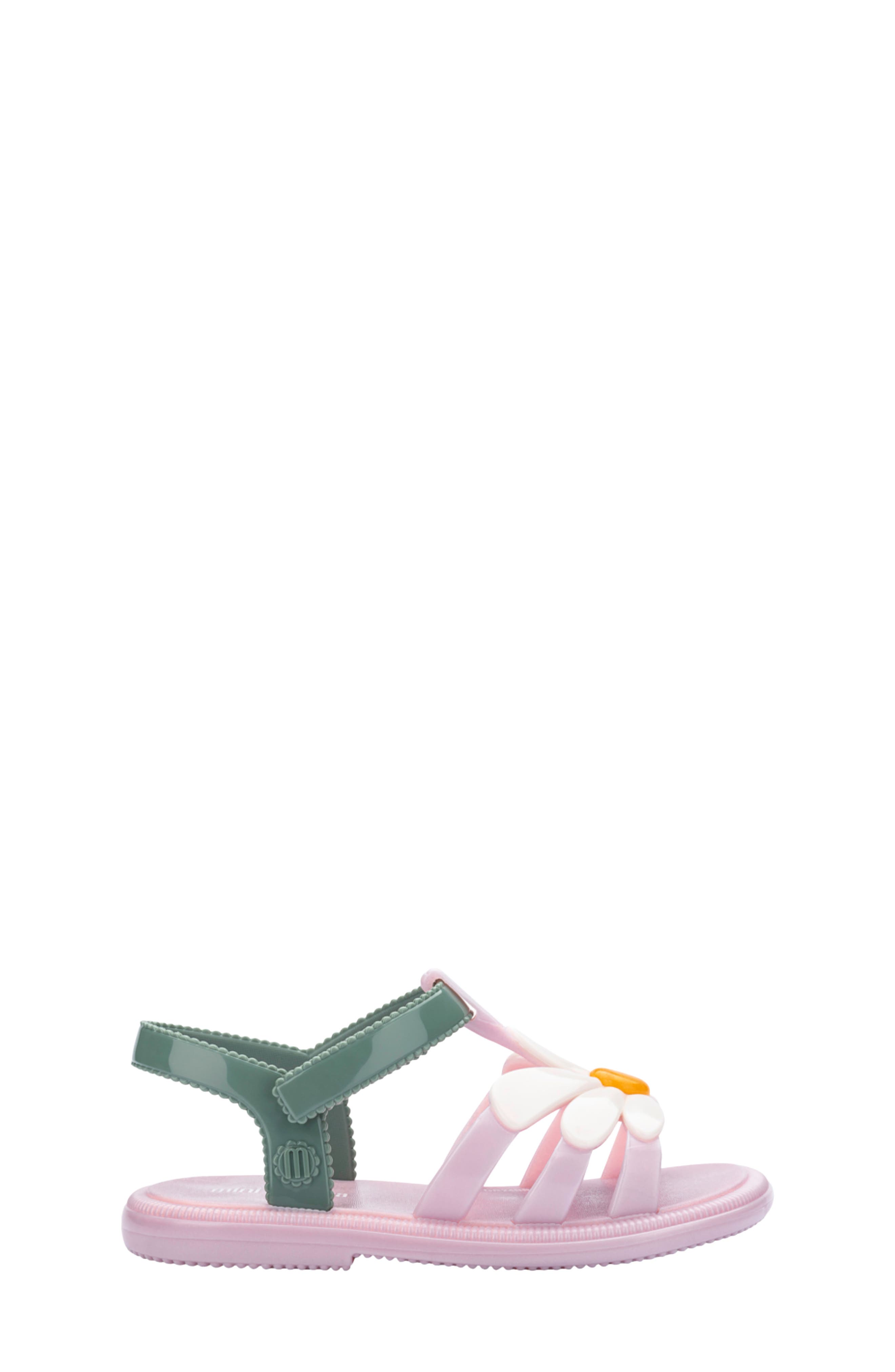 Kids' Hip Bloomy Ankle Strap Sandal, Alternate, color, METALLIC PINK/ GREEN
