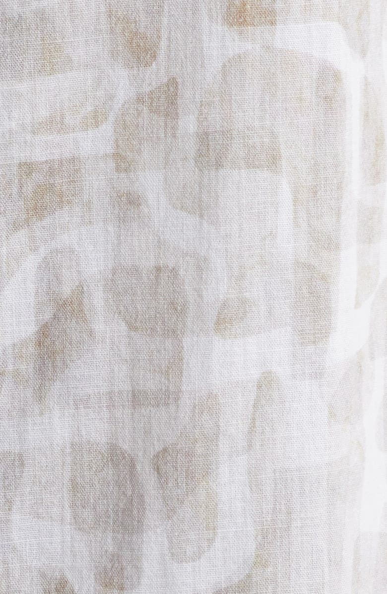 Robert Barakett Steinway Short Sleeve Cotton & Linen Button-Up Shirt, Alternate, color, Tan