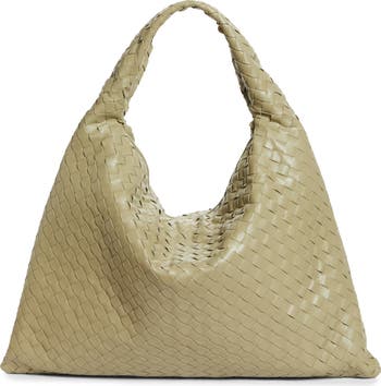 【関税&送料込】Bottega Veneta Large Hop Hobo Bag In Intrecc Bottega Veneta Large Hop Intrecciato Leather Hobo Bag