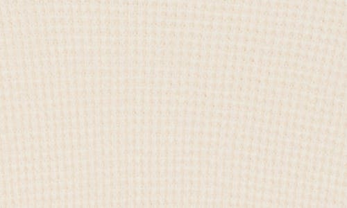 Cyrus Step Hem Waffle Stitch Sweater In Cream