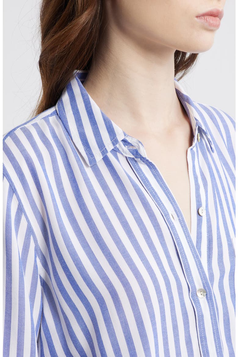 Wren Stripe Button-Up Shirt, Alternate, color, BLUE WHITE