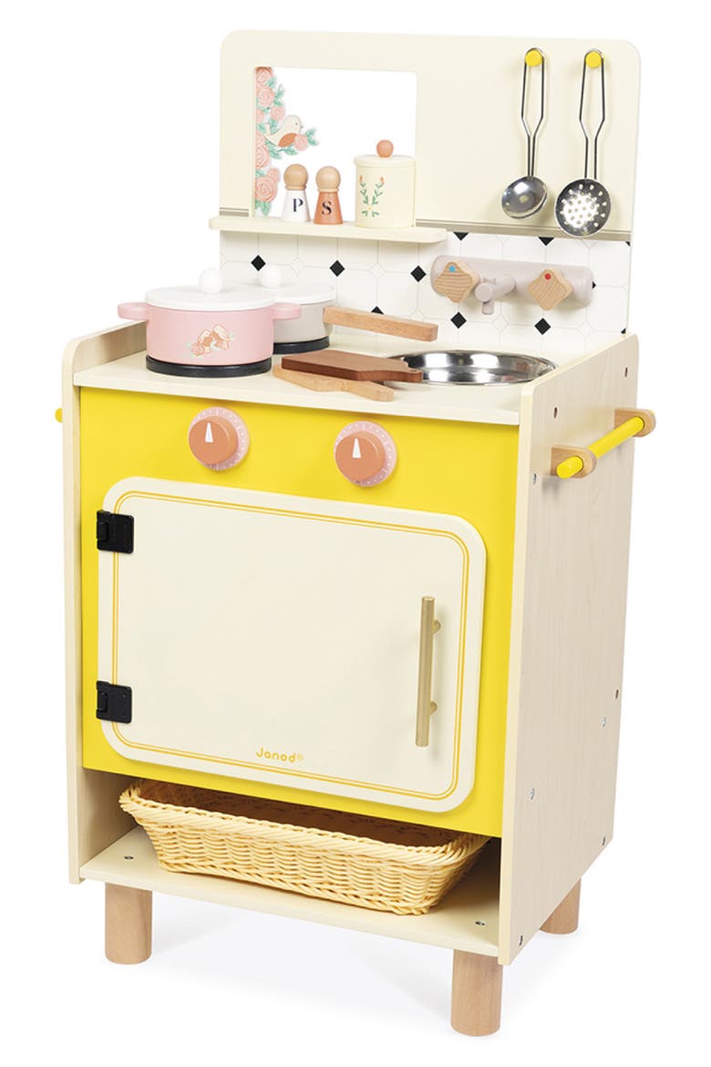 Cottage Chic Compact Cooker Play Kitchen Set, Alternate, color, YELLOW