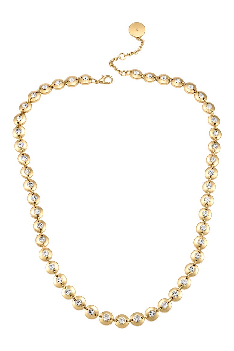 Crystal Station Chain Necklace, Main, color, GOLD