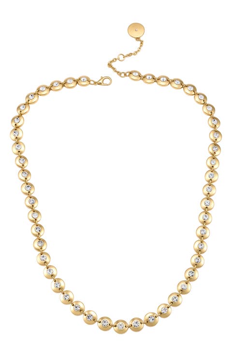 Crystal Station Chain Necklace