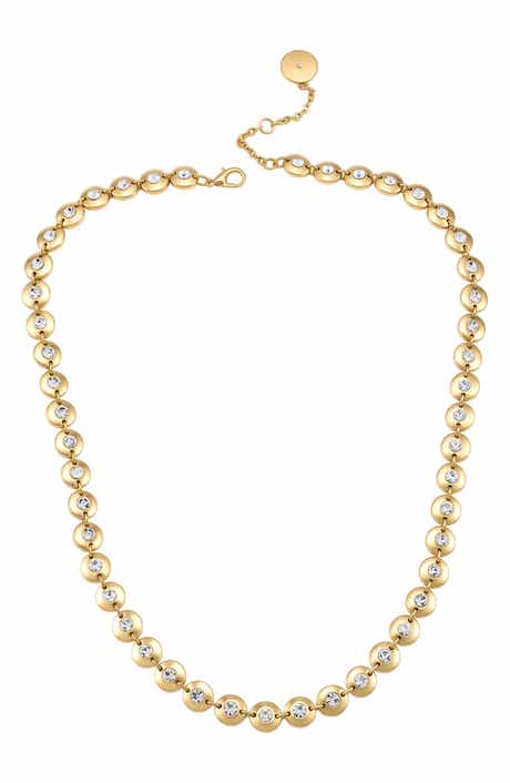 Crystal Station Chain Necklace