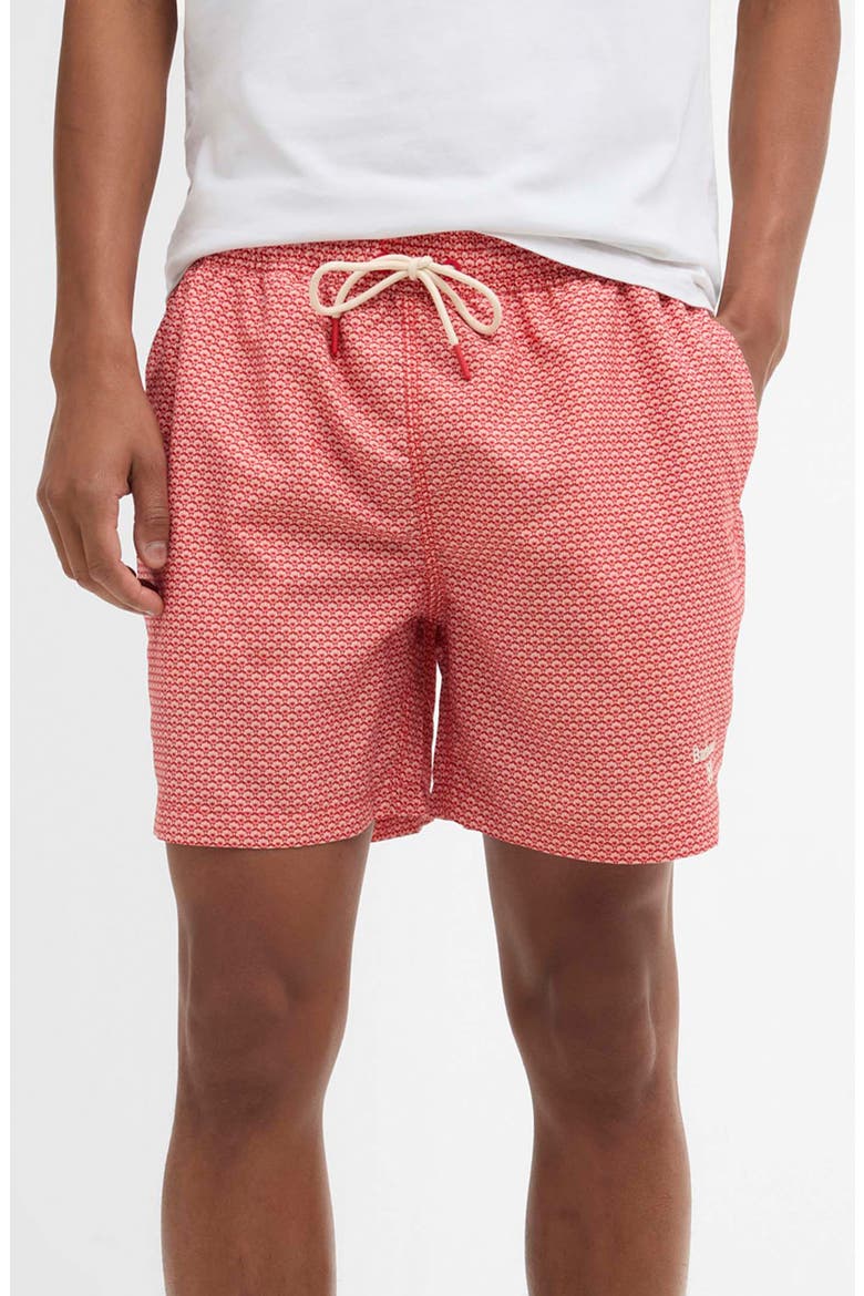 Shell Swim Trunks, Main, color, RED