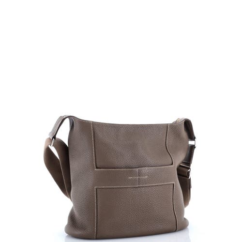 Pre-owned Hermes Hermes Sac Good News Bag Leather Pm In Brown